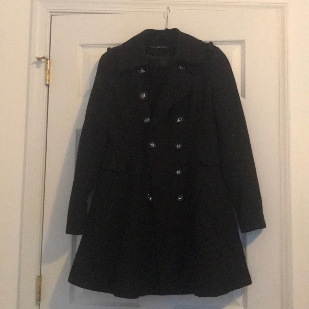 Lightly worn Via Spiga Black Peacoat